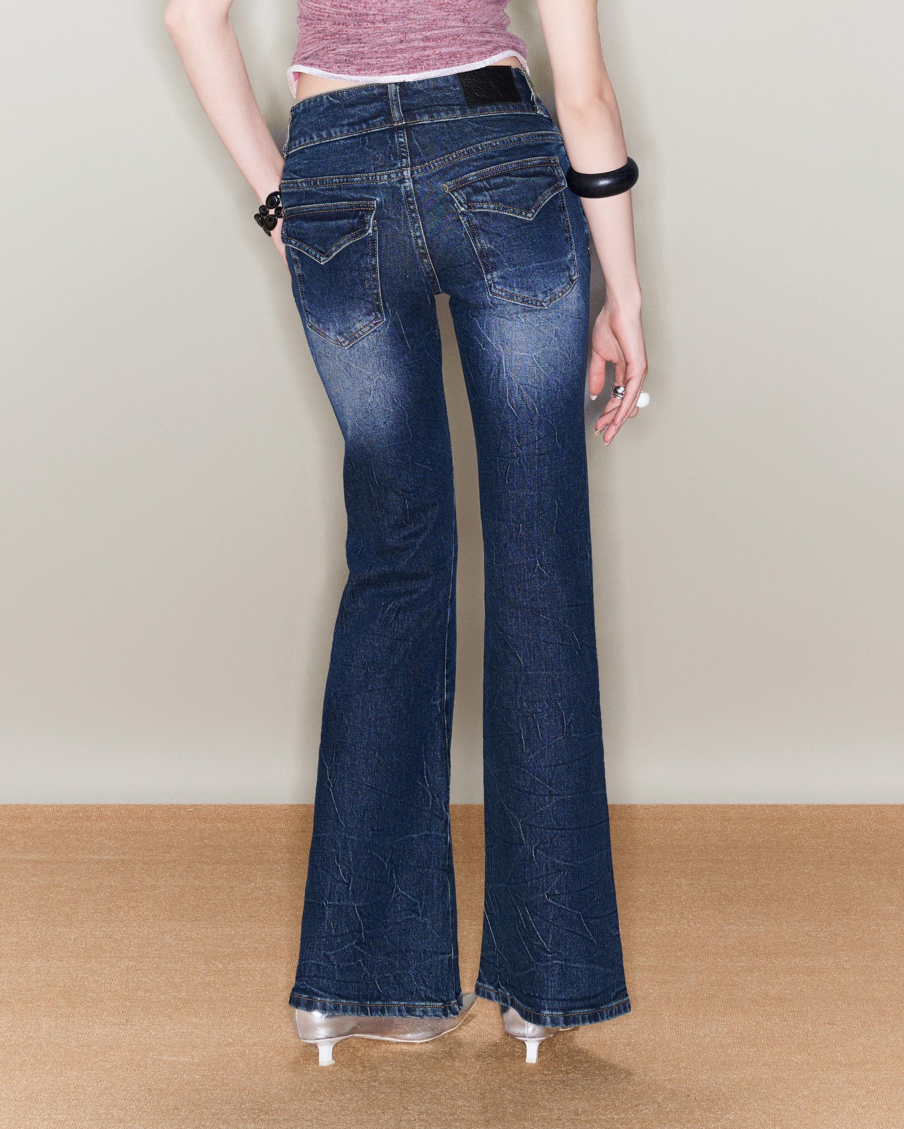 Ember Jeans – Low-Rise Flared Denim by INTO.EIGHT