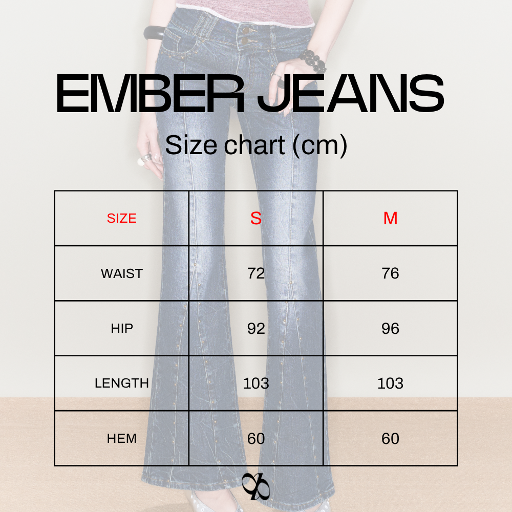 Ember Jeans – Low-Rise Flared Denim by INTO.EIGHT