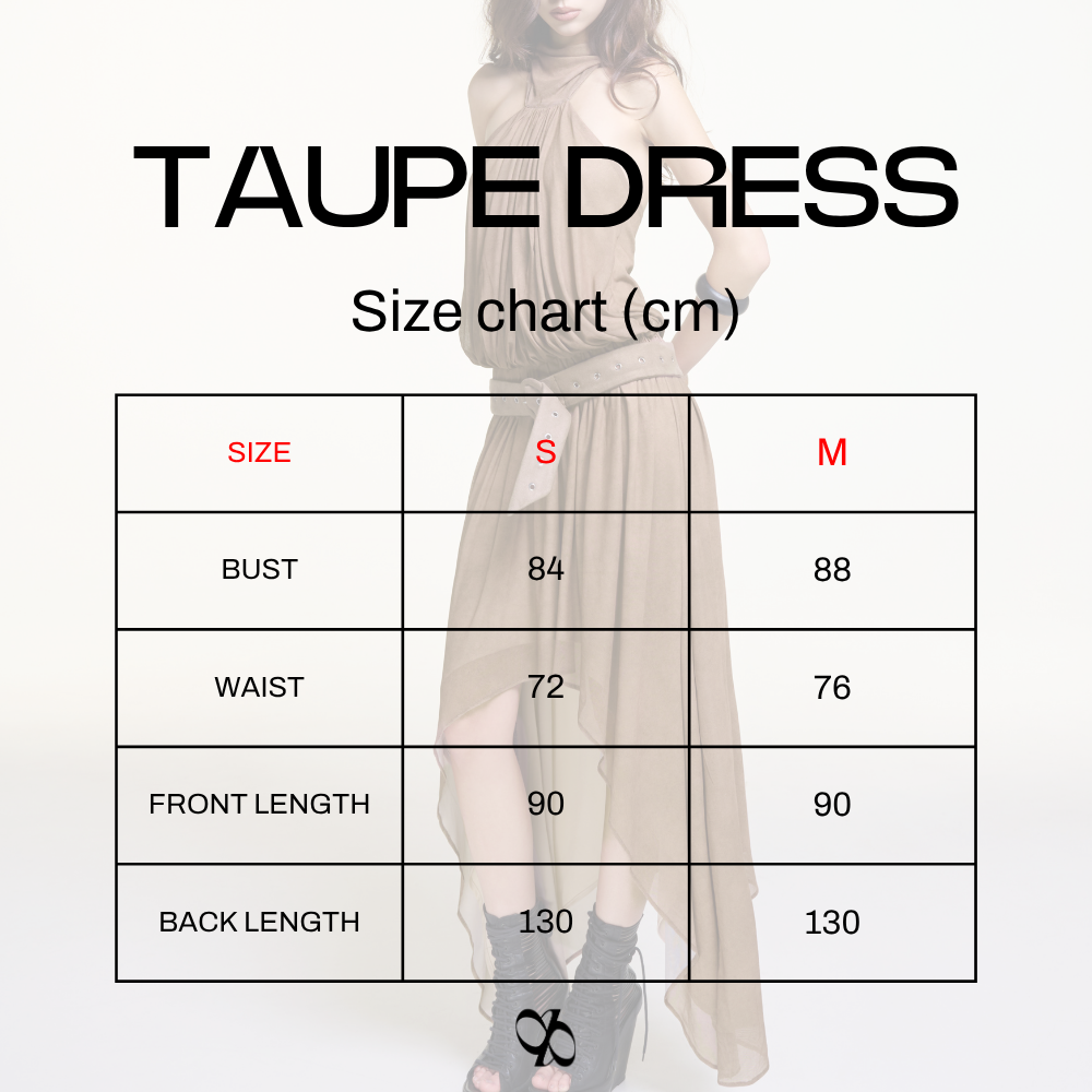 Taupe Dress – Halter Neck Dress by INTO.EIGHT