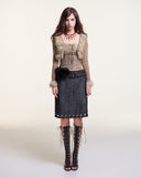 Tawn Top – Faux Fur Trim Cropped Jacket by INTO.EIGHT