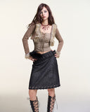 Tawn Top – Faux Fur Trim Cropped Jacket by INTO.EIGHT