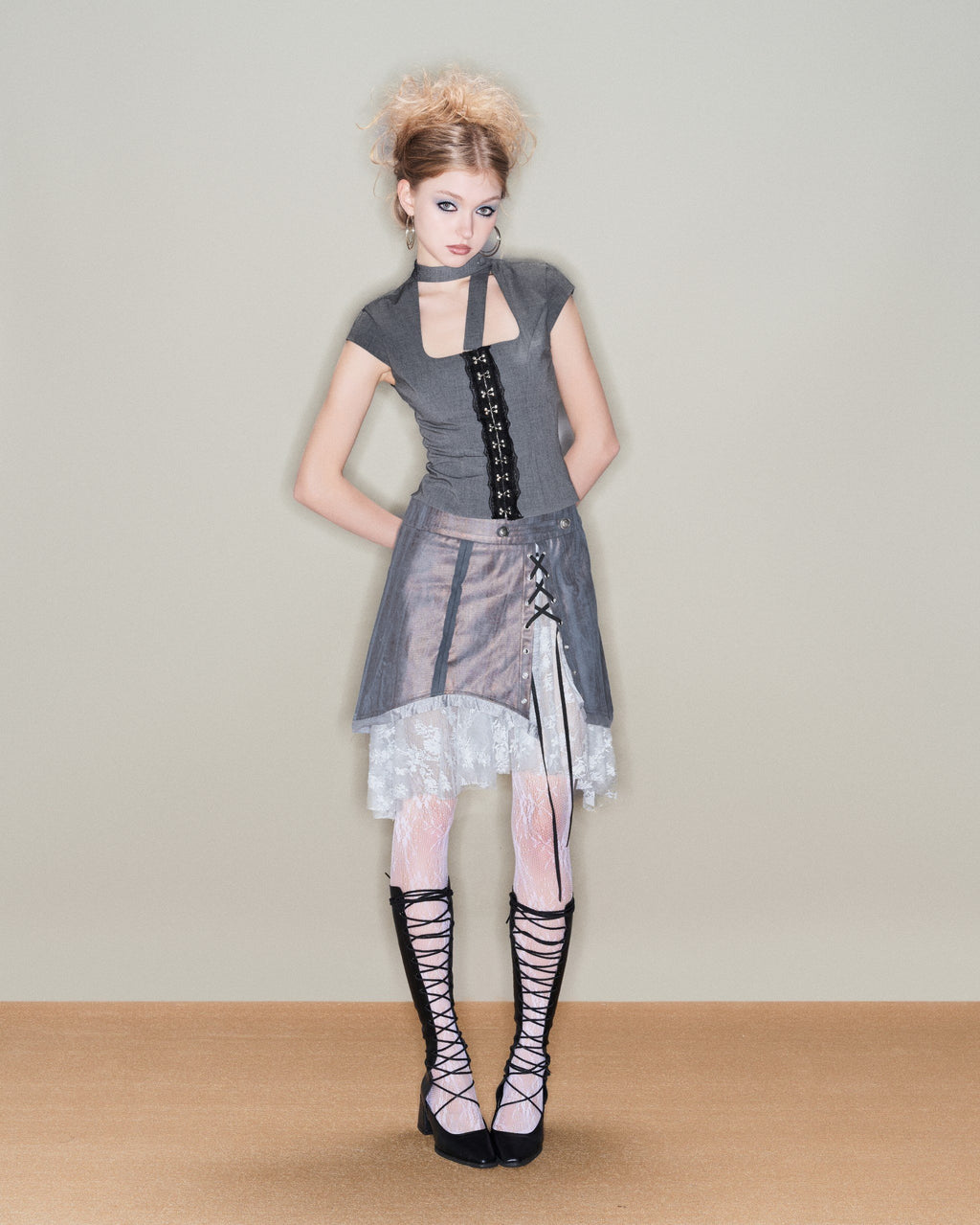 Code Top – Square Neck Corset Top by INTO.EIGHT