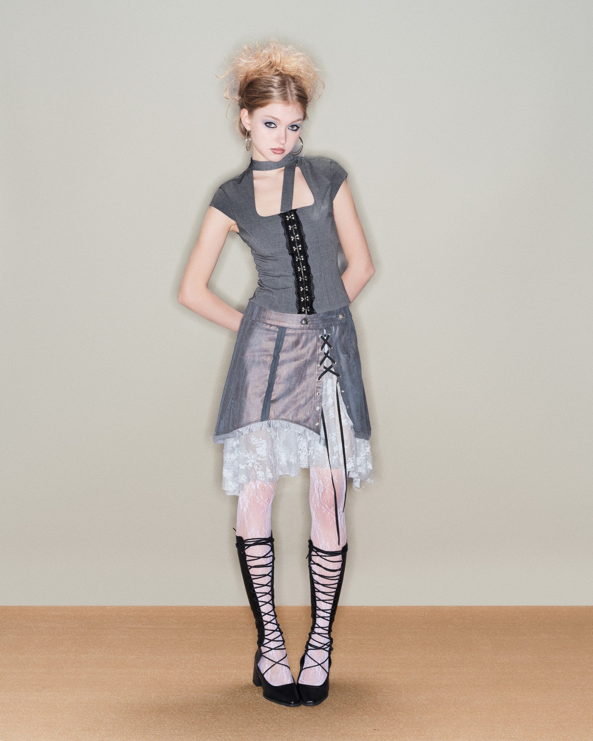 Code Top – Square Neck Corset Top by INTO.EIGHT