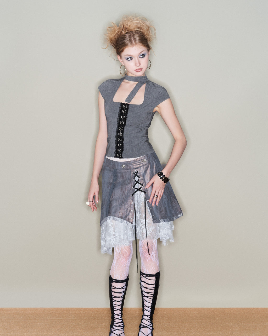 Code Top – Square Neck Corset Top by INTO.EIGHT