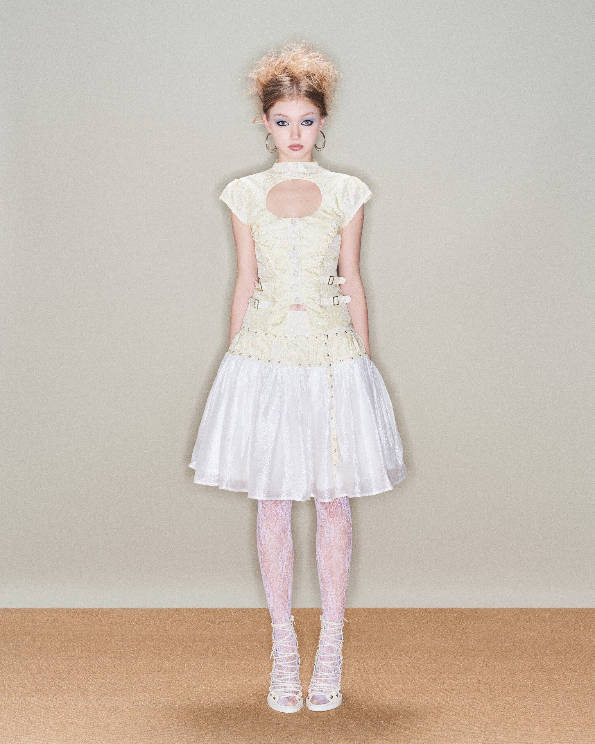 Bubble Skirt – Ruched Balloon Midi Skirt by INTO.EIGHT