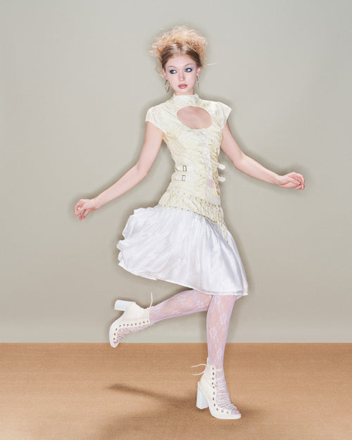 Bubble Skirt – Ruched Balloon Midi Skirt by INTO.EIGHT